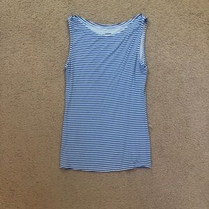 Blue and white tank top